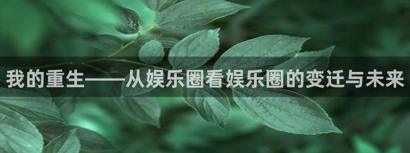 万事娱乐：我的重生——从娱乐圈看娱乐圈的变迁与未来